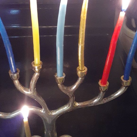 Menorah c. by Sandra Kravitz Original Presented by Rosenthal Judaica Collection - Picture 5 of 16